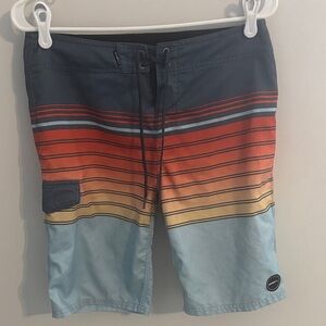 O'Neill Boys Swim Trunks - Blue, Orange, Yellow